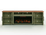 97 inch Fireplace TV Stand Console for TVs up to 100 inches, Minimal Assembly, Sage Green and B108P160247