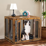 ZNTS Furniture Dog Crate with Tray for Large Dogs, Indoor Aesthetic Puppy Kennel Pet House Dog Cage with 54164521