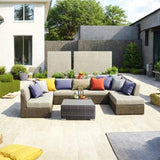 Modern Brown Square Coffee Table No Assembly Required B120P342193