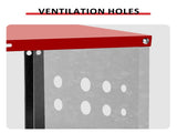 Chicken Nesting Boxes, 6 Compartment Metal Poultry Nest Box Wall Mount for Chickens Hens Ducks, Red 77096933