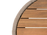 Outdoor Rattan rope & Acacia Wood Coffee Table - Patio Balcony Furniture for Garden, Yard, Balcony N770P298632B