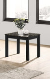 ZNTS Contemporary Black Faux Marble Top 1x Coffee Table and 2x End Tables 3pc Coffee Table Set Living B011P237499