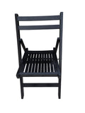 Furniture Slatted Wood Folding Special Event Chair - black, Set of 4, FOLDING CHAIR, FOLDABLE STYLE W49553509