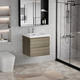30" Floating Bathroom Vanity with Sink, Modern Wall-Mounted Bathroom Storage Vanity Cabinet with W1573P152697