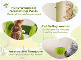 Cat Tree - 22LBS Capacity, Palm Tree Design with Self-Groomer & Scratching Posts 49377663