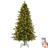 6 FT Pre-lit Artificial Christmas Tree, Holiday Xmas Tree with 300 Warm White Lights, 728 Branch 19835251