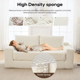 Loveseat Sofa Bed with Memory Foam & Steel Frame - No Assembly, Convertible 2-in-1 Design, Corduroy W2959P278432