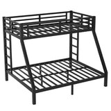 ZNTS Metal Twin XL over Queen Bunk Bed for Teens and Adults,Space-Saving/Noise Reduced/No Box Spring W1307P224458