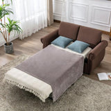 ZNTS 57.5" Orisfur Pull Out Sofa Bed Loveseat Sleeper with Twin Size Memory Mattress for Living Room WF305474AAD