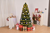 6 FT Pre-lit Fiber Optic Christmas Tree, Artificial Xmas Tree with Lighted Top Star and Snowflakes, 93101267