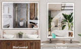 48x36 inch LED Bathroom Vanity Mirror Wall Mounted Adjustable White/Warm/Natural Lights Anti-Fog W708P176761