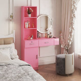 Pink modern simple hair desk, multi-layer storage space W33163007