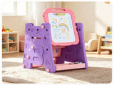Pink 3-in-1 Kids Double Sided Art Easel, Magnetic Whiteboard & Chalkboard Standing Drawing Board 74504505