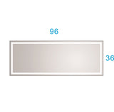 96*36 in bathroom led mirror is multi-functional and each function is controlled by a smart touch W2152130264