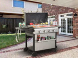 4-Burner Propane Gas BBQ Grill, SS Plancha, 49200BTU Output With Wire Enamel Cooking Grids For W2938P208389