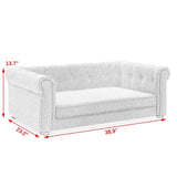 Elegant Rectangle Pet Bed for Medium and Large Dogs, Durable Elevated Dog Sofa Bed, Comfortable Dog W487P220228