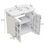 30 Inches Bathroom Vanity with Ceramic Sink, Faux Aged Finish, Vintage Rustic Bathroom Cabinet with N817P299512W