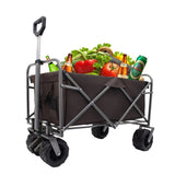 ZNTS Outdoor Garden Park Utility kids wagon portable beach trolley cart camping foldable with big wheels W321P206641