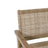 Outdoor Wicker and Acacia Wood Loveseat, Light Multibrown and Light Brown, 34'' H X 46.5'' W X 74229.00MLBRN