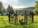 8 Panels Heavy Duty Metal Playpen with door,39.37"H Dog Fence Pet Exercise Pen for Outdoor, Indoor 94098945