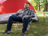 (2Pack) Quad Folding Camp Chair with Cup Holder, Black (Shipment from Walmart) 74813956