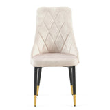 Beige Dining Chairs Set of 2 Living Room Chair Modern Kitchen Armless Side Chair W1164P320224