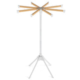 Foldable Bamboo Clothes Drying Rack with 40 Hanger Slots, Space Saving Laundry Drying Stand for 84813643