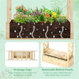 Wooden Raised Garden Bed Planter Box with Hanging Roof 62543826