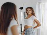 Arched Full Length Mirror 56"x15" Full Body Mirror Rectangle Free Standing Wall Mounted Leaning 17247309