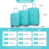 Expandable Hardshell Suitcase Double Spinner Wheels PP Luggage Sets Lightweight Durable Suitcase W284113625