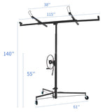 ZNTS Drywall Panel Lifter Drywall Panel hoist Panel Hoist Jack Lifter 11ft black color 73201790