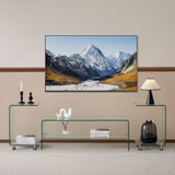 Clear Glass TV Table, Tempered Clear Glass TV Stand for Living Room W1718P242508