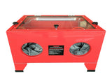 25 Gallon Bench Top Air Sandblasting Cabinet Sandblaster Blast Large Cabinet Red 64011579