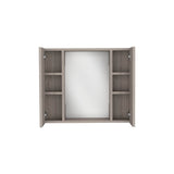 Medicine Double Door Cabinet 19" H, One External Shelf, Light Gray B097133006