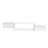 65.35in Wall Mounted Floating TV Stand with 20 Color LEDs and Charging Station W331P242457