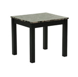 ZNTS Contemporary Black Faux Marble Top 1x Coffee Table and 2x End Tables 3pc Coffee Table Set Living B011P237499