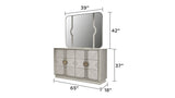 Eternity Traditional Style 6- Drawer Dresser Made with Woodand Gold Accents in Beige B009P291905
