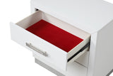 Nightstand Made with Wood in Milky White Color 659436145337
