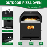 ZNTS Outdoor Pizza Oven 4 in 1 Wood Fired 2-Layer Detachable Outside Ovens with Pizza Stone, Cooking 17661763