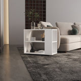 Garden 19,7" High Side Table , End Table, Sofa Table with Two Shelves White B070P286461