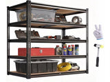 Garage Storage Shelves Heavy Duty 2400 lbs, 72"H Metal Storage Shelves Adjustable 5 Tier Shelving 96486943