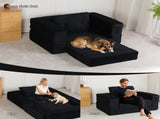 Compression Human Dog Sofa Bed for Adult & Pets,Modern Floor Couch With Pillow for Living Room 51304320