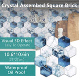 48 Pcs Blue And White Marble Wall Stickers Transfer Can Be Cut At Will Peel And Stick Wallpaper 32654869