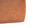 Upholstered Square PU Leather Ottoman,Tan N757P414086T