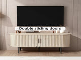 TV Stand, 47" Modern TV Console Table with Storage Compartment and Sliding Door, Gaming W2641P442533