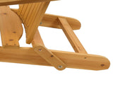 Folding Wooden Adirondack Lounger Chair with Natural Finish 54748532