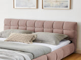 Queen Size Upholstered Bed ,comfortable upholstered bed frame, Chenille fabric, with headboard and W487P235284