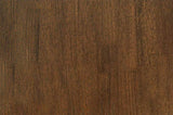 Dark Walnut Finish 5pc Dining Room Set Dining Table 4x Chairs Beige Fabric Chair Seat Kitchen B011119000