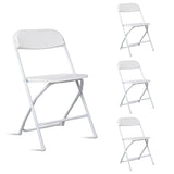 4pcs Injection Molding Classic Garden Plastic Folding Chair White 58509181