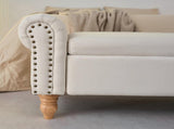 Storage Ottoman, Fabrices End of Bed with Solid Wood Legs Upholstered Ottoman 56830170